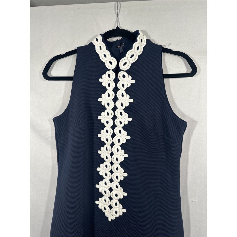 NWT Lilly Pulitzer [ Small] Callista Navy Lilly Lace Sleeveless Shift Dress 6304 - Picture 11 of 15